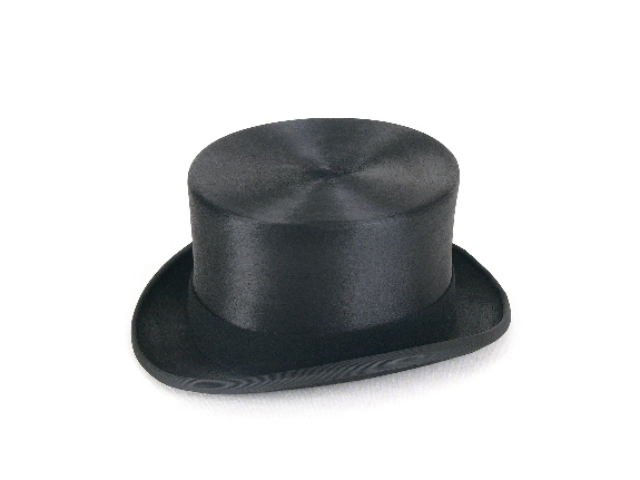 Christys' Polished Black Fur Felt Melusine Top Hat